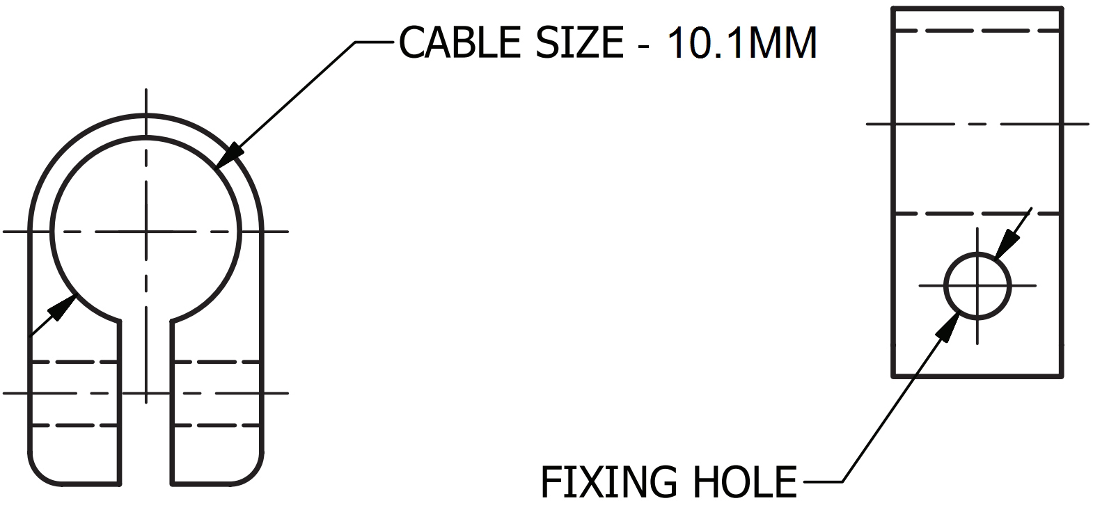 תפסנים לכבלים PRO ELEC CABLE CLEAT 10.1MM